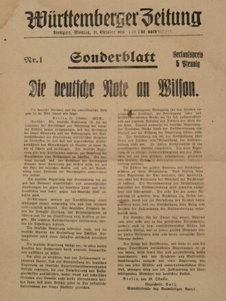 Württemberger Zeitung, Sonderblatt "Die...