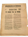 Württemberger Zeitung, Sonderblatt "Die deutsche Note an Wilson" Nr. 1, 21. Oktober 1918, geknickt, über DIN A4