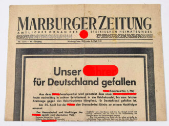 Marburger Zeitung, Amtliches Organ des steirischen...