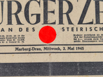 Marburger Zeitung Wandanschlag, Amtliches Organ des...