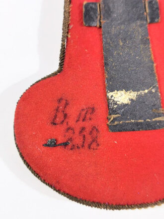 Bayern , einzelne Epaulette für Offiziere Modell 1848 zum Einschlaufen und  Knöpfen , Altersspuren