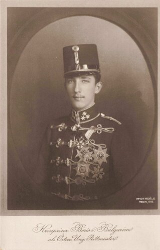 1. Weltkrieg, Ansichtskarte "Kronprinz Boris v. Bulgarien als Öster. Ung. Rittmeister"
