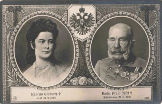 1. Weltkrieg, Ansichtskarte "Kaiserin Elisabeth und Kaiser Franz Josef"