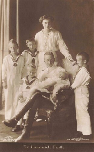 1. Weltkrieg, Ansichtskarte "Die kronprinzliche Familie"