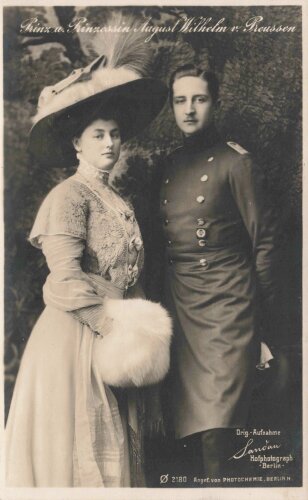 1. Weltkrieg, Ansichtskarte "Prinz und Prinzessin...