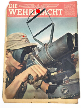 Die Wehrmacht "Einer von der Hornisse ", Ausgabe A, Heft Nr. 25, 8. Dezember 1943, Titelseite fast gelöst