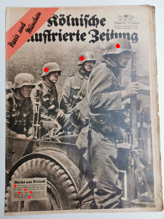 Kölnische Illustrierte Zeitung, Nummer 26, datiert 27. Juni 1940, "Dicht am Feind"