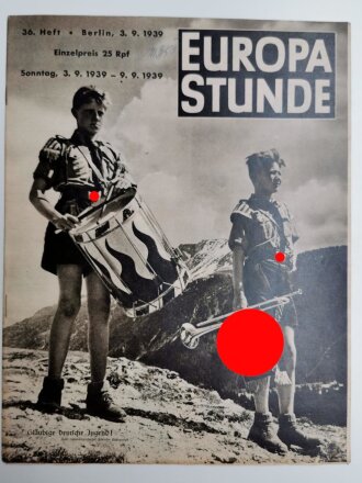 Europa Stunde "Gläubige deutsche Jugend!", Nr. 36, 3. 9. 1939
