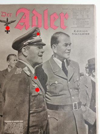 Der Adler, Edition francaise "Presentation de nouvelles armes", Heft Nr. 21, 19. Oktober 1943