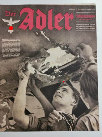 Der Adler Schulausgabe "Fünfzehn an einem Tag", 1. Sptember-Heft 1943