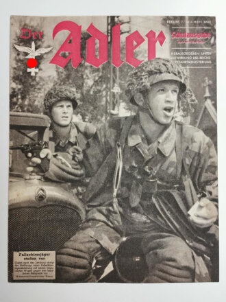 Der Adler Schulausgabe "Fallschirmjäger stoßen vor", 1. Juli-Heft 1943