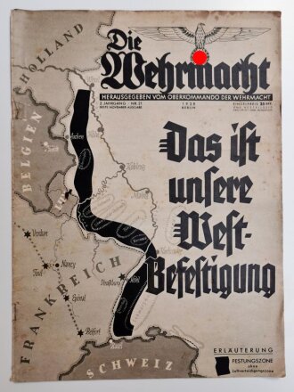 Die Wehrmacht "Das ist unsere West-Befestigungt", 2. Jahrgang Nr. 21 Erste November-Ausgabe 1938