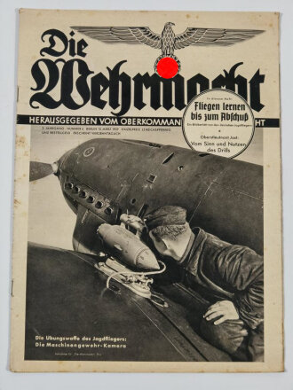 Die Wehrmacht "Die Übungswaffen der Jagdfliegers", Heft Nr. 6, 15. März 1939