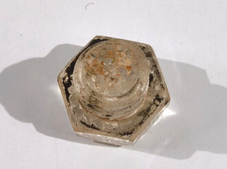Schraube aus Glas einer Topfmine 4531 der Wehrmacht 29mm
