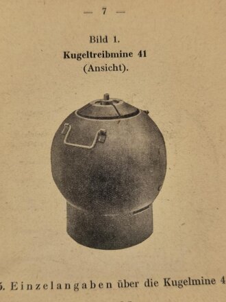 Merkblatt 29a/16 "Flußtreibminen" von 1.3.43, 52 Seiten, DIN A6, letzte Seite lose