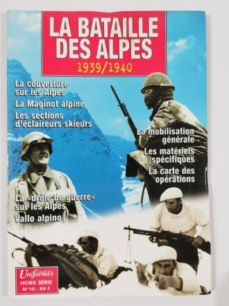 "Gazette des Uniformers - La Bataille des Alpes 1939/1940", 78 Seiten, französisch, aus Raucherhaushalt