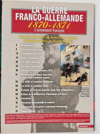 "Gazette des Armes - La Guerre Franco-Allemande 1870-1871 Larmenment francais", 78 Seiten, französisch, aus Raucherhaushalt