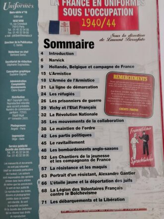 "Gazette des Uniformers - La France en Uniformes...