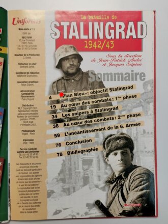 "Gazette des Uniformers - La bataille de Stalingrad 1942-43", 78 Seiten, französisch, aus Raucherhaushalt