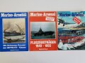 3 Ausgaben "Marine Arsenal," alle leicht gebraucht