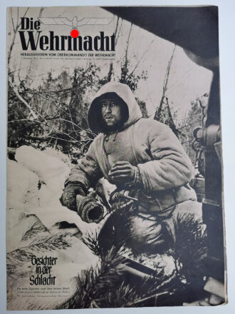 Die Wehrmacht, "Gesichter in der Schlacht", datiert 27. Januar 1943, 7. Jahrgang Nr. 3,  über DIN A4