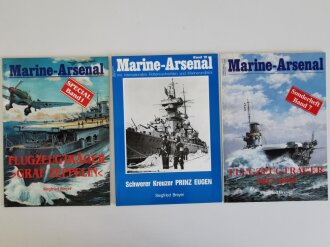 3 Ausgaben "Marine Arsenal," alle leicht gebraucht