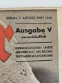 Der Adler Ausgabe V "Die wohlverdiente Zigarette", 1. August-Heft 1944