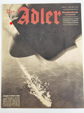 Der Adler Sonderdruck "Sturzangriff auf britischen Frachter", 1. Mai-Heft 1942