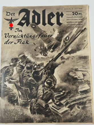 Der Adler "Im Vernichtsungsfeuer der Flak", 23. Juli 1940
