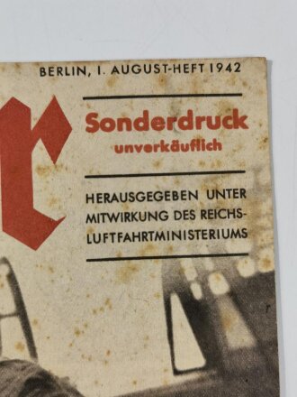Der Adler Sonderdruck "Fliegerkameradschaft", 1. August-Heft 1942
