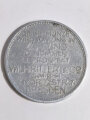 Zeppelin / Luftschiff Medaille aus Leichtmetall, Durchmesser 40mm