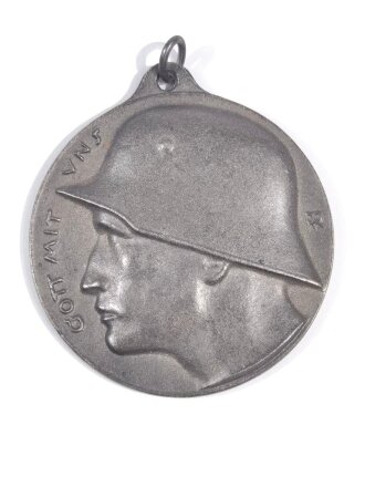 Eiserne Medaille " Die Tat ist des Deutschen stolzestes Wort 1918" Durchmesser 45mm