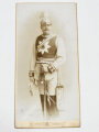 Preusse, Garde du Corps Hartkartonfoto eines Studios aus Potsdam. Maße 10,5 x 20,5cm. Leicht verblasst