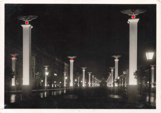 Ansichtskarte "Berlin im Festschmuck bei Nacht - Unter den Linden"
