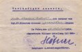 Vorläufiger Ausweis eines Angehörigen der Bayerische Flieger Abteilung 295 für ein  Eisernen Kreuz zweier Klasse, datiert 1918, mehrfach geknickt