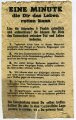 USA 2. Weltkrieg, "Eine Minute die Dir das Leben retten kann", Flugblatt ZG.84.K,  Einsatzzeit 1944-1945, stark gebraucht