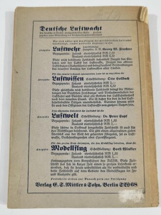 "Der Dienstunterricht in der Luftwaffe", Jahrgang 1939, 290 Seiten, gebraucht,  ca. DIN A5