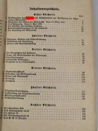 "Der Dienstunterricht in der Luftwaffe", Jahrgang 1939, 290 Seiten, gebraucht,  ca. DIN A5