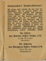 "Pflichtlieder der Hitler-Jugend" herausgegeben von der Kulturabteilung des Gebietes und des Obergaues Hessen-Nassau (13), 30 Seiten, Din A6