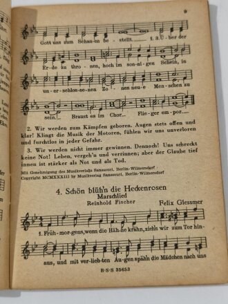 Das neue Soldaten-Liederbuch, Textbuch mit Melodien 2 stimmig, Heft 1, 80 Seiten, gebraucht