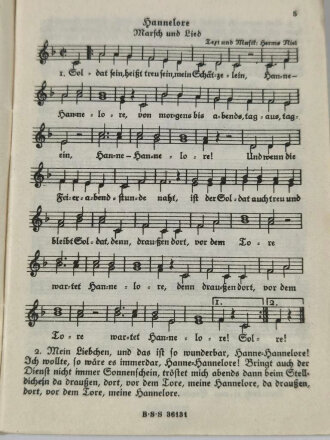 Das neue Soldaten-Liederbuch, Textbuch mit Melodien 2 stimmig,Band II, 74 Seiten, gebraucht