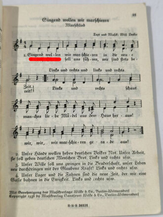 Das neue Soldaten-Liederbuch, Textbuch mit Melodien 2 stimmig,Band II, 74 Seiten, gebraucht