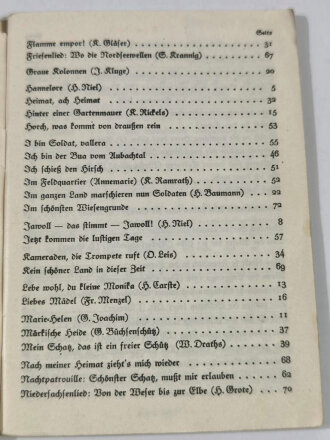 Das zweite neue Soldaten-Liederbuch, Textbuch mit Melodien 2 stimmig, 74 Seiten, gebraucht