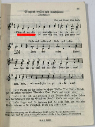 Das zweite neue Soldaten-Liederbuch, Textbuch mit Melodien 2 stimmig, 74 Seiten, gebraucht