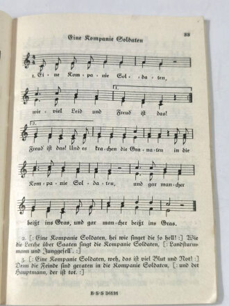 Das zweite neue Soldaten-Liederbuch, Textbuch mit Melodien 2 stimmig, 74 Seiten, gebraucht