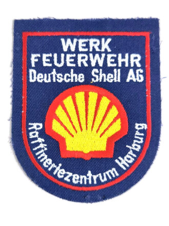 Ärmelabzeichen, Werkfeuerwehr Deutsche Shell AG, Raffineriezentrum Harburg