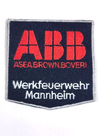 Ärmelabzeichen, Werkfeuerwehr Mannheim, ABB ( Asea Brown Boveri )