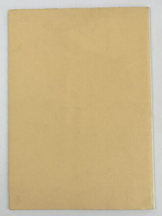 Adolf Hitler, eigenhändige Unterschrift auf großformatiger Ernennungsurkunde zum Oberstintendant, datiert 1943. Guter Zustand, in der eierschalfarbenen Mappe