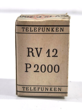 Röhre RV12 P2000 in der originalen Umverpackung, Wehrmacht, Funktion nicht geprüft