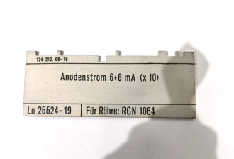 Luftwaffe Röhrenprüfgerät RPG1, Ln 25520. Originallack, mit Zubehör ( der Stecker sicherlich neuzeitlich ergänzt ), ungereinigtes Stück. Funktion nicht geprüft